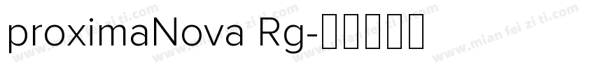 proximaNova Rg字体转换